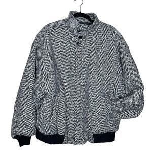 Vintage Manhattan Wool Insulated Bomber Flight Jacket Coat USA Made